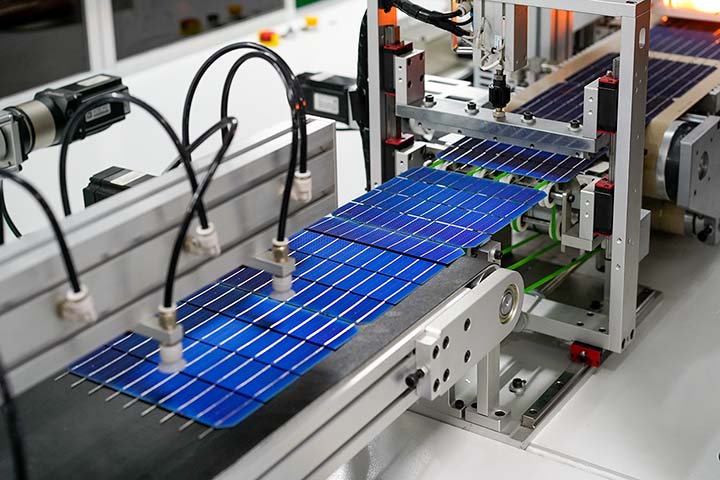 Production process-Solar cells string welding